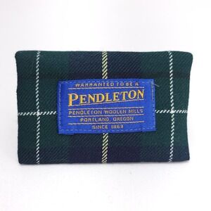 Pendleton Wool Wallet Bifold Card Wallet Sewing Kit Plaid 4" X 2.5"‎ Made in USA